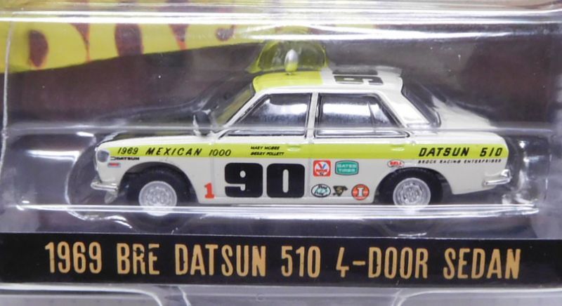 画像: 2020 GREENLIGHT VINTAGE AD CARS S1【1969 BRE DATSUN 510 4-DOOR SEDAN】 WHITE/RR 