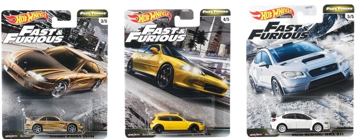 画像: 2020 HW PREMIUM FAST & FURIOUS 【Fアソート"FAST TUNERS" (5種セット）】Nissan Silvia (S15)/Nissan 240SX (S14)/Mazda RX-7 FD/2016 SUBARU WRX STI/Honda Civic EG