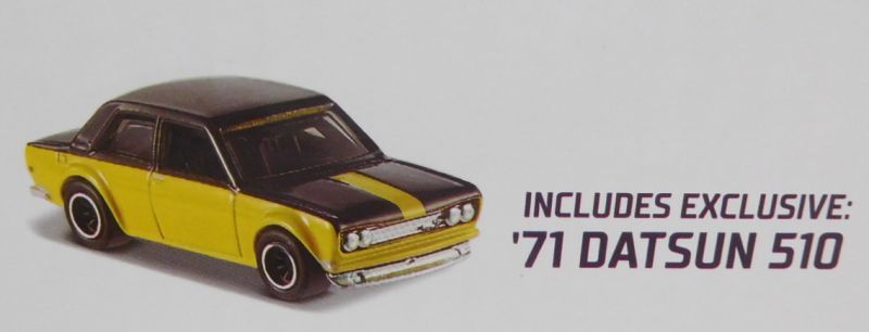 画像: 2019 【HW コレクターディスプレイ with '71 DATSUN 510】 YELLOW/RR (予約不可）