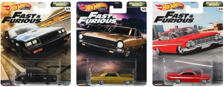 画像: 2020 HW PREMIUM FAST & FURIOUS 【Gアソート"MOTOR CITY MUSCLE" (5種セット）】Ford F-150 SVT Lightning/'61 Impala/'72 Ford Gran Torino Sport/'87 Buick Grand National GNX/'66 Chevy Nova