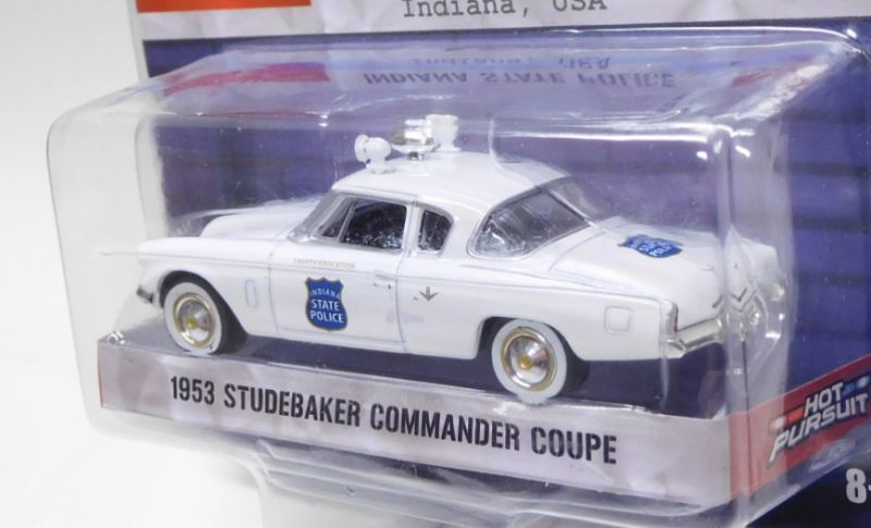 画像: 2020 GREENLIGHT HOT PURSUIT S34 【1953 STUDEBAKER COMMANDER COUPE】 WHITE/RR (INDIANA STATE POLICE)