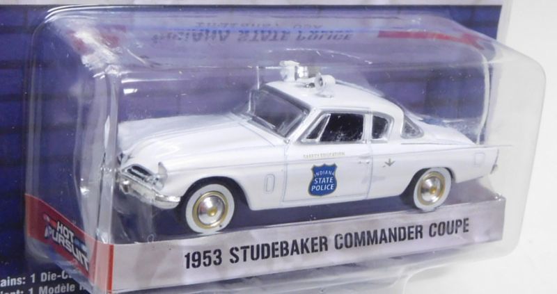 画像: 2020 GREENLIGHT HOT PURSUIT S34 【1953 STUDEBAKER COMMANDER COUPE】 WHITE/RR (INDIANA STATE POLICE)