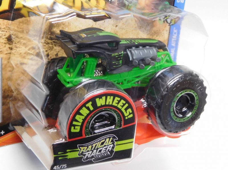 画像: 2020 HW MONSTER TRUCKS! 【RATICAL RACER】FLAT BLACK (includes CRUSHABLE CAR)(NEW FOR 2020）