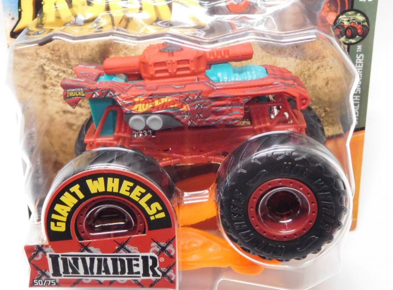 画像: 2020 HW MONSTER TRUCKS! 【INVADER】FLAT RED (includes CRUSHABLE CAR)(NEW FOR 2020）