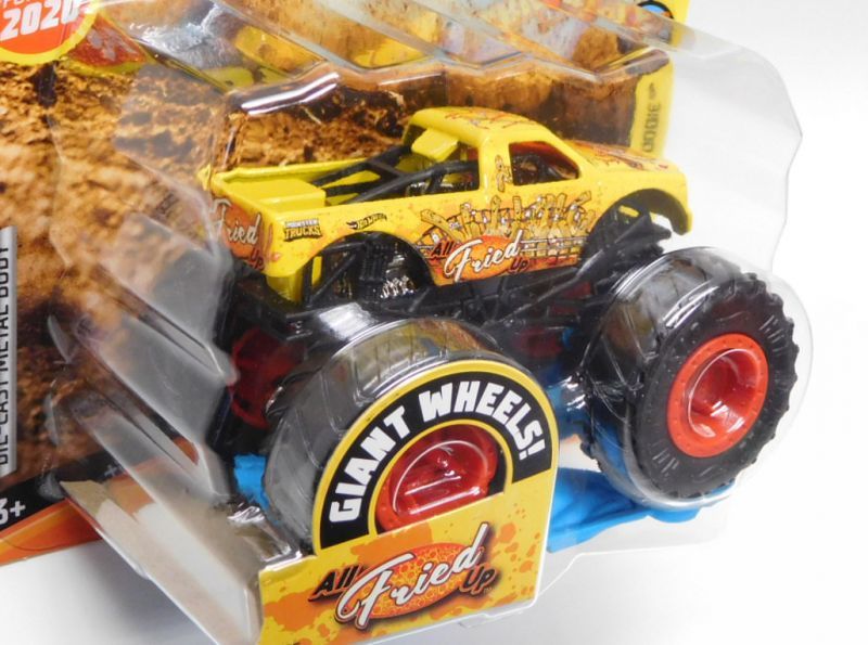 画像: 2020 HW MONSTER TRUCKS! 【ALL FRIED UP】 YELLOW (includes CRUSHABLE CAR)(NEW FOR 2020）