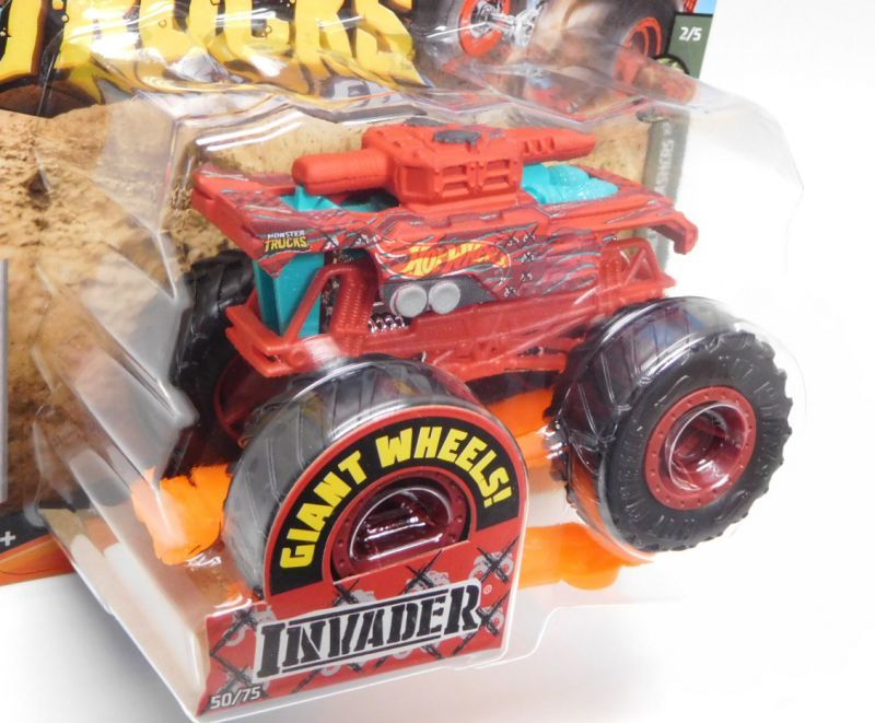 画像: 2020 HW MONSTER TRUCKS! 【INVADER】FLAT RED (includes CRUSHABLE CAR)(NEW FOR 2020）