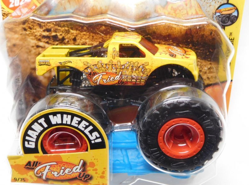 画像: 2020 HW MONSTER TRUCKS! 【ALL FRIED UP】 YELLOW (includes CRUSHABLE CAR)(NEW FOR 2020）