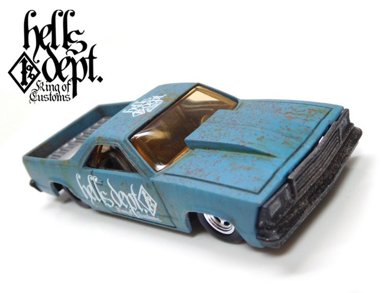 画像: HELLS DEPT 2020 - カツヌマ製作所 【'80 EL CAMINO (カスタム完成品）】PALE サビ BLUE/RR （送料サービス適用外）