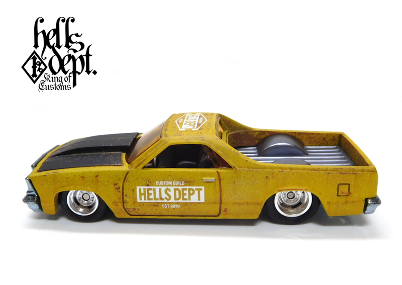 画像: HELLS DEPT 2020 - カツヌマ製作所 【'80 EL CAMINO (カスタム完成品）】PALE サビ YELLOW/RR （送料サービス適用外）