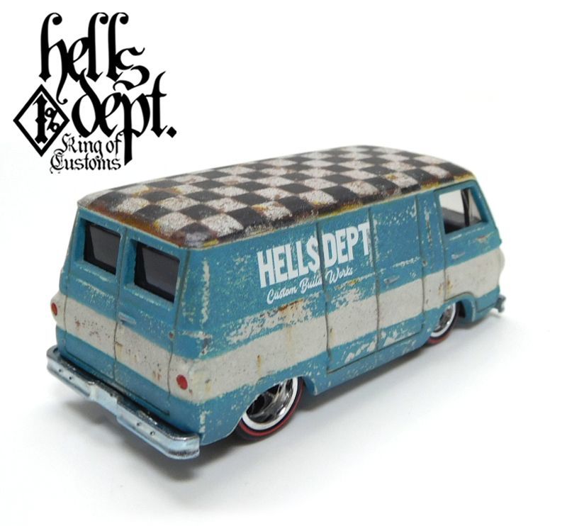 画像: HELLS DEPT 2020 - カツヌマ製作所 【'66 DODGE A100 (カスタム完成品）】サビBLUE-WHITE/RR （送料サービス適用外）