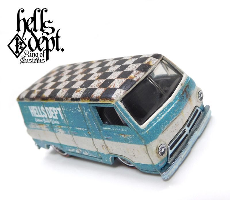 画像: HELLS DEPT 2020 - カツヌマ製作所 【'66 DODGE A100 (カスタム完成品）】サビBLUE-WHITE/RR （送料サービス適用外）