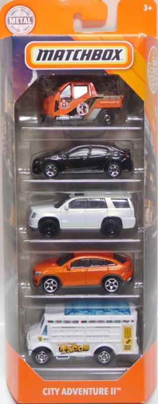 画像1: 2020 MATCHBOX 5PACK 【CITY ADVENTURE II】Meter Made/'17 Honda Civic Hatchback/'15 Cadillac Escalade/'15 Mercedes-Benz GLE Coupe/Chow Mobile (予約不可）