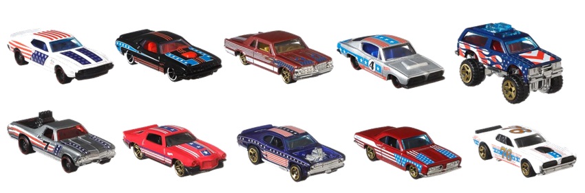 画像: 2020 STARS & STRIPES 【10種セット】68 MERCURY COUGAR/70 CHEVY CAMARO RS/AMC JAVELIN AMX/71 PLYMOUTH HEMI CUDA/68 EL CAMINO/68 PLYMOUTH BARRACUDA SUPER STOCK HEMI/PLYMOUTH DUSTER THRUSTER/68 HEMI BARRACUDA/CHEVY BLAZER 4X4/64 PONTIAC GTO