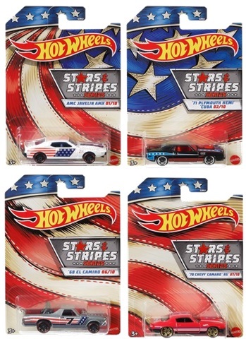 画像: 2020 STARS & STRIPES 【10種セット】68 MERCURY COUGAR/70 CHEVY CAMARO RS/AMC JAVELIN AMX/71 PLYMOUTH HEMI CUDA/68 EL CAMINO/68 PLYMOUTH BARRACUDA SUPER STOCK HEMI/PLYMOUTH DUSTER THRUSTER/68 HEMI BARRACUDA/CHEVY BLAZER 4X4/64 PONTIAC GTO