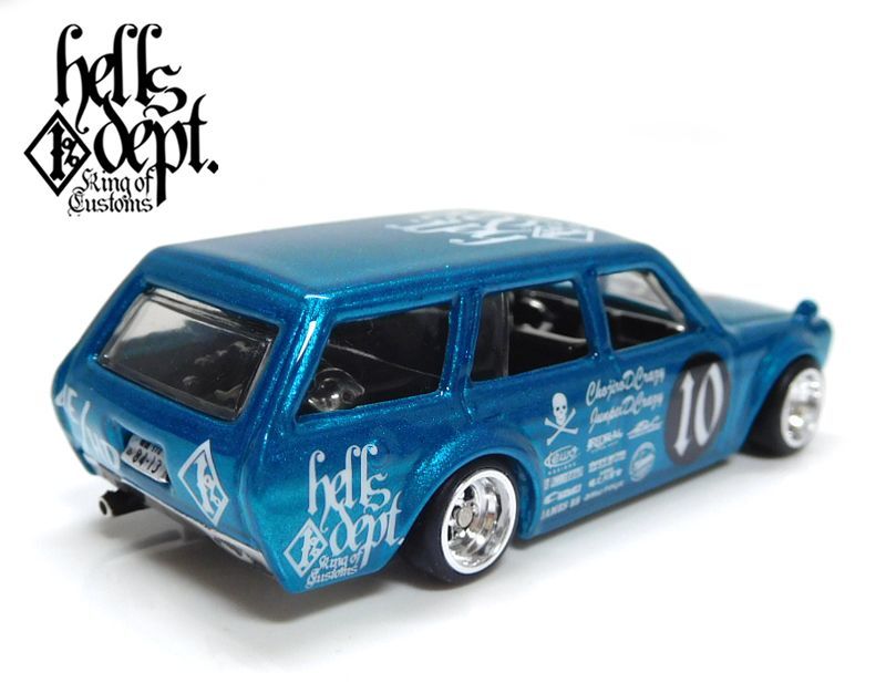 画像: 【ご予約】PRE-ORDER - HELLS DEPT 2020 【HELLS DEPT 10th ANNIVERSARY Vol.3 - DATSUN 510 WAGON "LOWDOWN" with 骸骨  (カスタム完成品)】 CANDY AQUA/RR（送料サービス適用外）（7月中旬頃入荷予定）