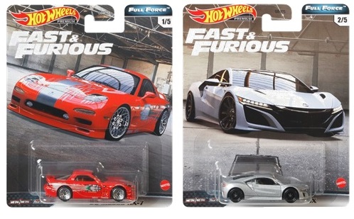 画像: 2020 HW PREMIUM FAST & FURIOUS 【Hアソート"FULL FORCE" (5種セット）】MAZDA RX7 FD/'17 Acura NSX/'71 Plymouth GTX/Jaguar XE SV Project 8/'70 Dodge Charger R/T