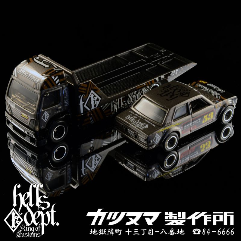 画像: HELLS DEPT 2020 - DOUBLE LOSER[S] 【"HELLS RACING" DATSUN BLUEBIRD 510 with AERO LIFT (カスタム完成品）】GRAY/RR （送料サービス適用外）