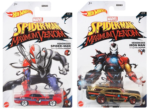 画像: 2020 MARVEL SPIDER-MAN MAXIMUM VENOM 【5種セット】'70 DODGE HEMI CHALLENGER/JACK HAMMER/'71 EL CAMINO/CUSTOM '15 FORD MUSTANG/TAIL DRAGGER