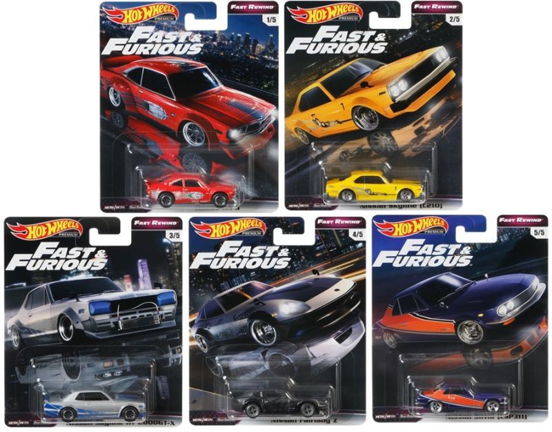 画像: 2020 HW PREMIUM  FAST & FURIOUS 【ワイルド・スピード　プレミアムボックス - FAST REWIND】Nissan Skyline HT 2000GT-X/Nissan Skyline (C210)/Nissan Fairlady Z/Nissan Silvia (CSP311)/Mazda RX-3