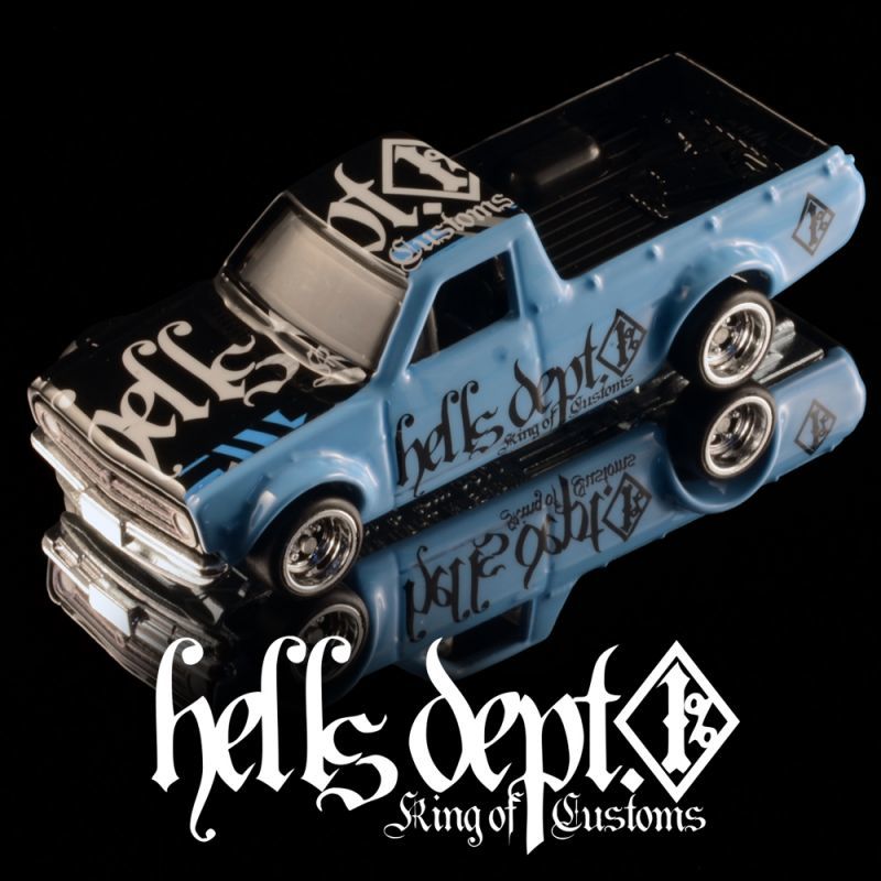 画像: HELLS DEPT 2020 - DOUBLE LOSER[S] 【'75 DATSUN SUNNY TRUCK (B120) (カスタム完成品）】BLACK-LT.BLUE/RR （送料サービス適用外）