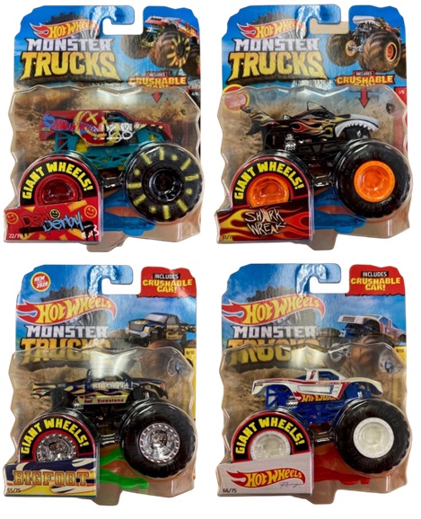 画像: 2020 HW MONSTER TRUCKS! 【Kアソート (8個入り）】RODGER DODGER/DONKEY KONG/VW DRAG BUS/TMNT LEONARDO/DEMO DERBY/SHARK WREAK (FLAME)/BIGFOOT (FLAMES)/HOT WHEELS RACING