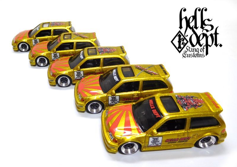 画像: HELLS DEPT 2020 - JDC13 【"SAMURAI 暴走族" '90 HONDA CIVIC EF (カスタム完成品）】CANDY GOLD/RR (MYSTERY PACKAGE)（送料サービス適用外）