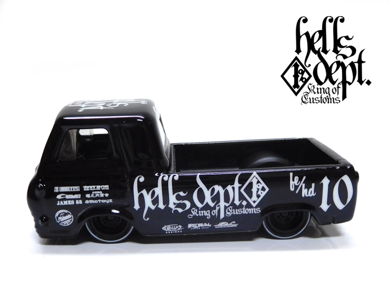 画像: HELLS DEPT 2020 - COVA MANUFACTURING FACTORY 【'60's FORD ECONOLINE PICKUP (カスタム完成品）】BLACK(水平TAMPO)/RR （送料サービス適用外）