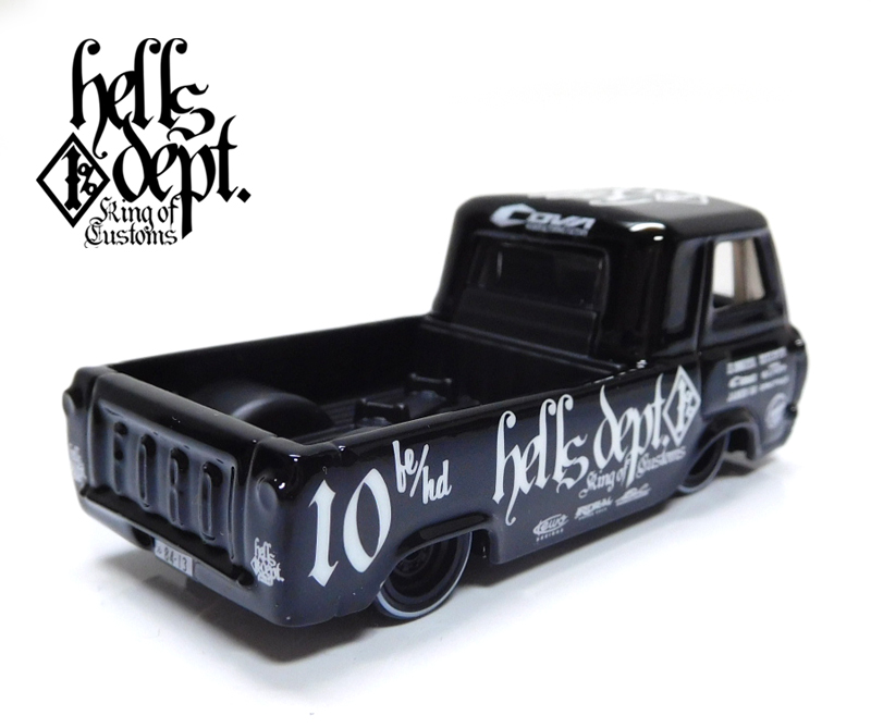 画像: HELLS DEPT 2020 - COVA MANUFACTURING FACTORY 【'60's FORD ECONOLINE PICKUP (カスタム完成品）】BLACK(水平TAMPO)/RR （送料サービス適用外）