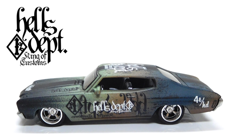 画像: HELLS DEPT 2020 - カツヌマ製作所 - HOZUKI 【'70 CHEVROLET CHEVELLE SS (カスタム完成品）】グラデ－ション FLAT BLACK-GRAY/RR （送料サービス適用外）