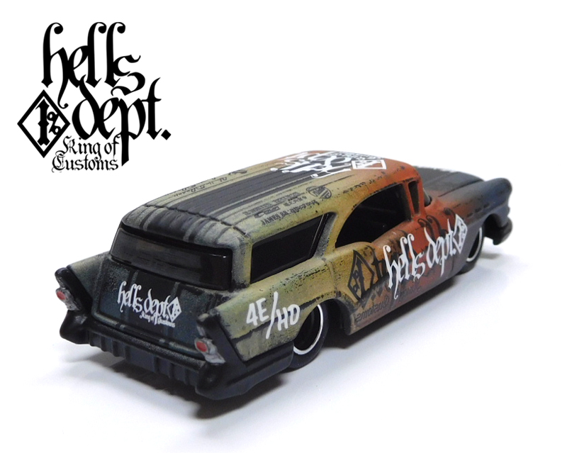 画像: HELLS DEPT 2020 - カツヌマ製作所 - HOZUKI 【'57 BUICK (カスタム完成品）】グラデ－ション FLAT BLACK-ORANGE/RR （送料サービス適用外）