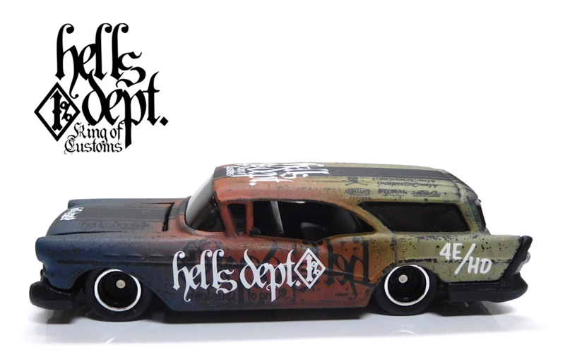 画像: HELLS DEPT 2020 - カツヌマ製作所 - HOZUKI 【'57 BUICK (カスタム完成品）】グラデ－ション FLAT BLACK-ORANGE/RR （送料サービス適用外）