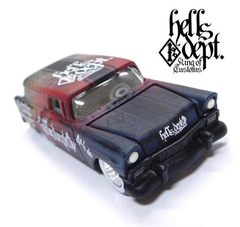 画像: HELLS DEPT 2020 - カツヌマ製作所 - HOZUKI 【'56 CHEVY NOMAD DELIVERY (カスタム完成品）】グラデ－ション FLAT BLACK-RED/RR （送料サービス適用外）