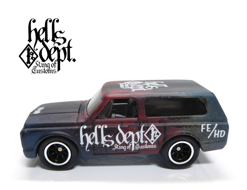 画像: HELLS DEPT 2020 - カツヌマ製作所 - HOZUKI 【'70 CHEVY BLAZER (カスタム完成品）】グラデ－ション FLAT BLACK-RED/RR （送料サービス適用外）
