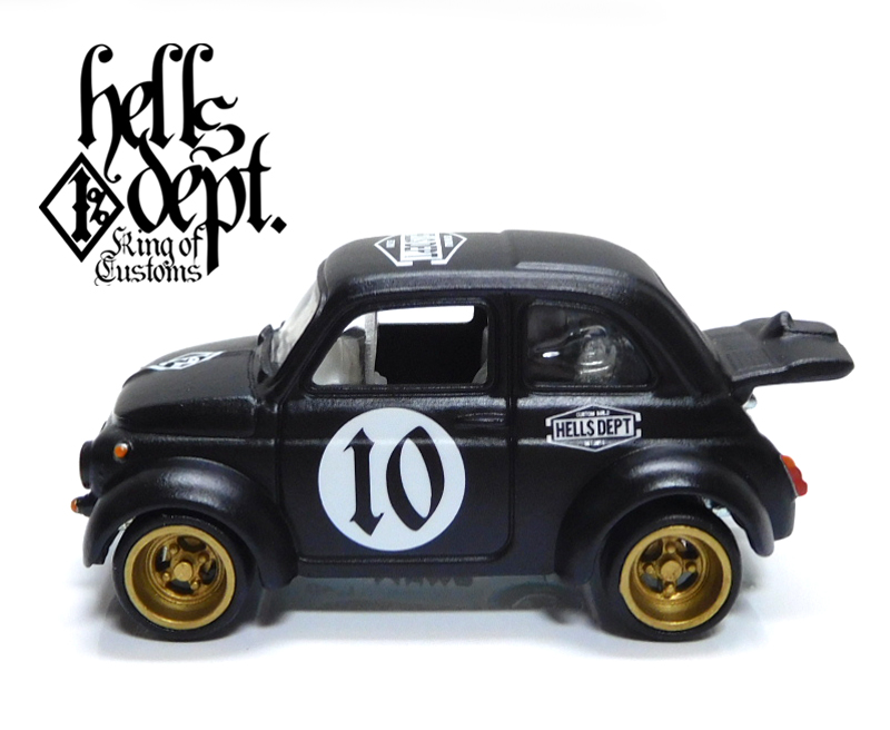 画像: HELLS DEPT 2020 - カツヌマ製作所 【'60s FIAT 500D MODIFICADO (カスタム完成品）】FLAT BLACK(1%)/RR （送料サービス適用外）