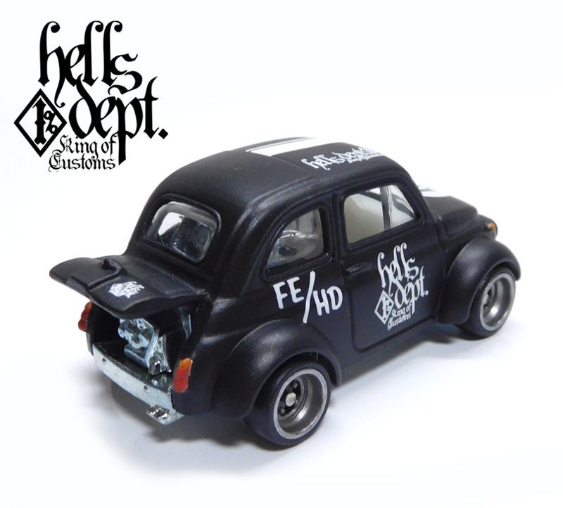 画像: HELLS DEPT 2020 - カツヌマ製作所 【'60s FIAT 500D MODIFICADO (カスタム完成品）】FLAT BLACK(TOP LINE)/RR （送料サービス適用外）