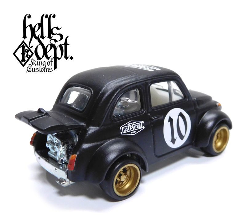 画像: HELLS DEPT 2020 - カツヌマ製作所 【'60s FIAT 500D MODIFICADO (カスタム完成品）】FLAT BLACK(1%)/RR （送料サービス適用外）