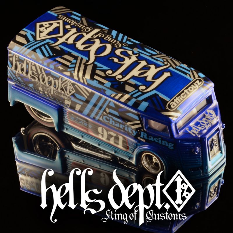 画像: HELLS DEPT 2020 - DOUBLE LOSER[S] 【"CHARITY - HELLS RACING" DRAG H-VAN  (カスタム完成品）】BLUE/RR （送料サービス適用外）