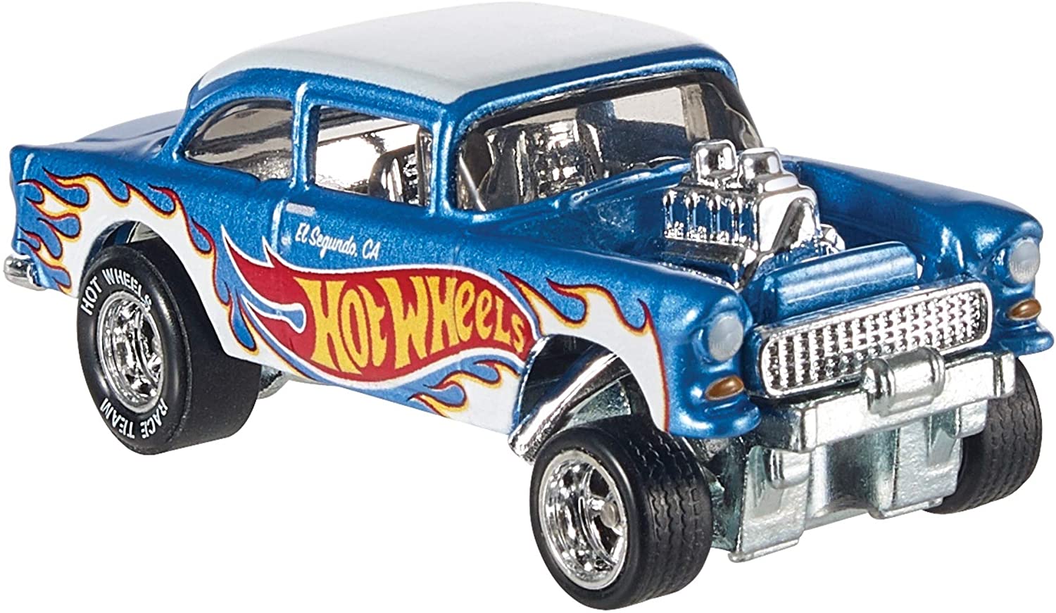 画像: 【送料無料】【仮予約】PRE-ORDER - 【HW コレクターディスプレイ with '55 CHEVY BEL AIR GASSER】 LT.BLUE/RR (お取り置き不可）（単独発送のみ）(3月下旬入荷予定）