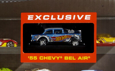 画像: 【送料無料】【仮予約】PRE-ORDER - 【HW コレクターディスプレイ with '55 CHEVY BEL AIR GASSER】 LT.BLUE/RR (お取り置き不可）（単独発送のみ）(3月下旬入荷予定）