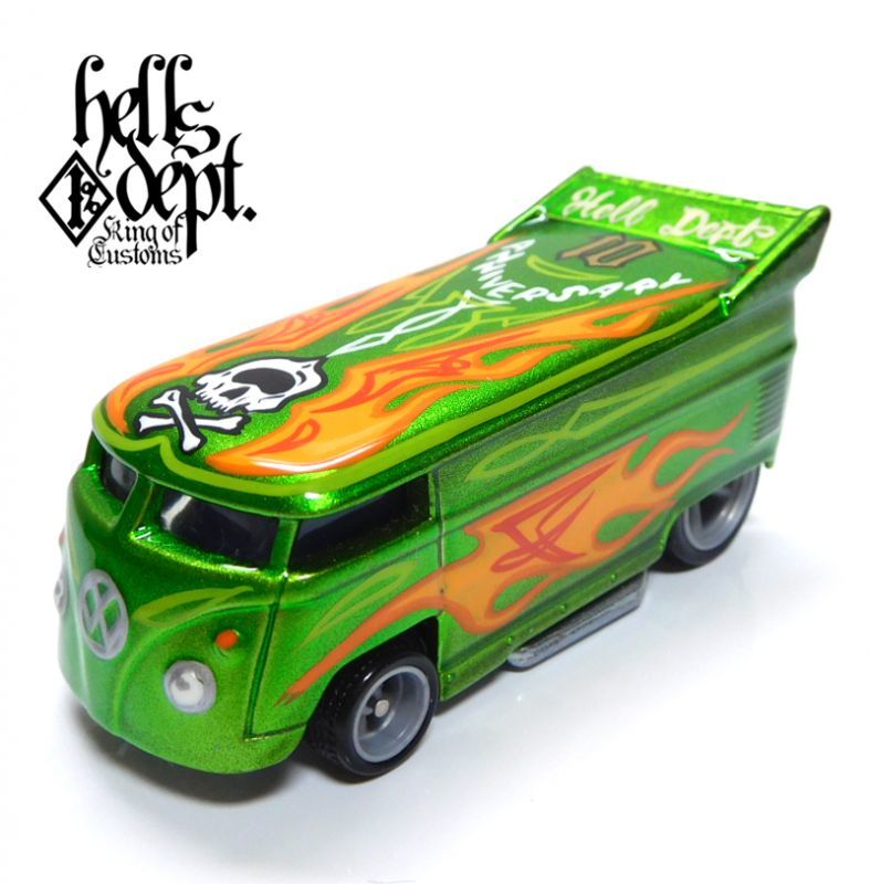 画像: HELLS DEPT 2020 - BOO Pinstriping x JDC13 【"BOO/HELLS 10th Anniversary" VW DRAG BUS (カスタム完成品）】SPEC.GREEN/RR （送料サービス適用外）