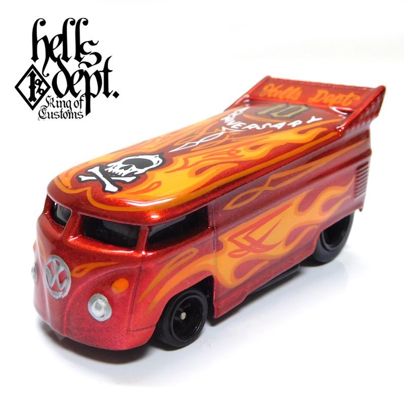 画像: HELLS DEPT 2020 - BOO Pinstriping x JDC13 【"BOO/HELLS 10th Anniversary" VW DRAG BUS (カスタム完成品）】SPEC.RED/RR （送料サービス適用外）