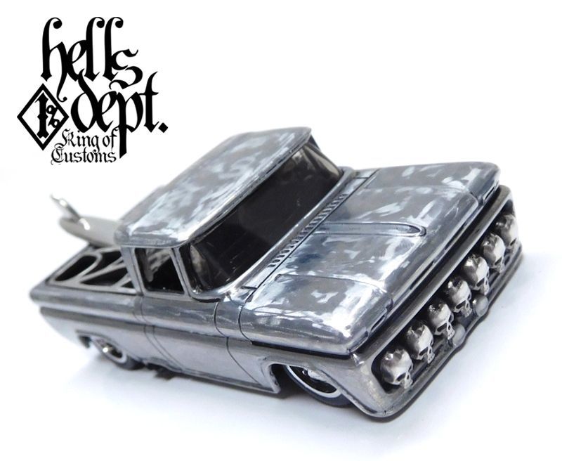 画像: HELLS DEPT 2020 - COVA MANUFACTURING FACTORY 【"SKULL CUSTOM バイブレーション仕上げ" '62 CHEVY PICKUP  (カスタム完成品）】ZAMAC/RR （送料サービス適用外）