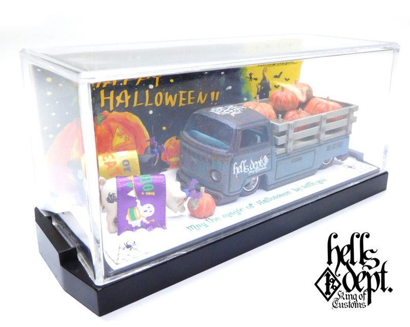 画像: HELLS DEPT 2020 - カツヌマ製作所 【"HAPPY HALLOWEEN" VOLKSWAGEN T2 "PIG UP"(カスタム完成品）】サビ-FLAT PALE BLUE/RR （送料サービス適用外）