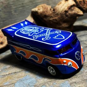 画像: HELLS DEPT 2020 - BOO Pinstriping x JDC13 【”グラデ－ション” VW DRAG BUS (カスタム完成品）】DK.BLUE-BLUE(SKULL)/RR （送料サービス適用外）