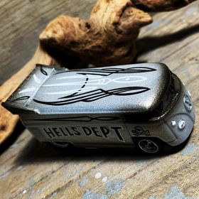 画像: HELLS DEPT 2020 - BOO Pinstriping x JDC13 【”グラデ－ション” VW DRAG BUS (カスタム完成品）】SILVER-GRAY(WT)/RR （送料サービス適用外）