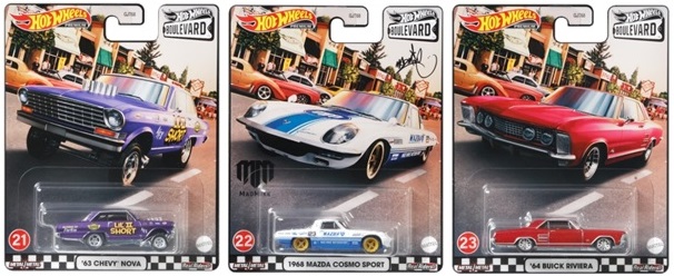 画像: 2021 HW BOULEVARD 【Aアソート　5種セット】Volkswagen Drag Bus(MOONEYES)/2019 Subaru WRX STI/'63 Chevy Nova/1968 Mazda Cosmo Sport/'64 Buick Riviera(お一人様1セットまで）