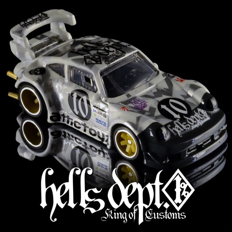 画像: HELLS DEPT 2020 - DOUBLE LOSER[S] 【"CAMO RACING" RWB PORSCHE 930 HELLS CUSTOM (カスタム完成品）】WHITE CAMO-BLACK/RR （送料サービス適用外）
