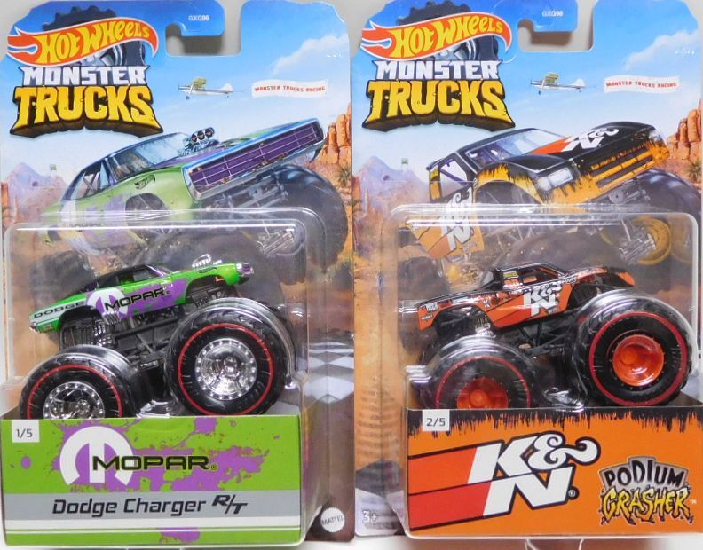 画像: 2020 HW MONSTER TRUCKS! KROGER EXCLUSIVE 【MONSTER TRUCK RACING 5種セット】DODGE CHARGER R/T/PODIUM CRASHER/PURE MUSCLE/BONE SHAKER/CAMARO