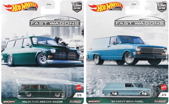 画像: 【US版】2021 HW CAR CULTURE 【BアソートFAST WAGON (5種セット）】'69 NISSAN SKYLINE VAN/VOLVO P220 AMAZON WAGON/'64 CHEVY NOVA PANEL/VOLVO 850 ESTATE/'17 AUDI RS 6 AVANT