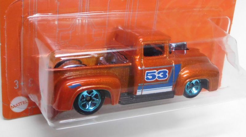 画像: 2021 HW 53ND ANNIVERSARY BLUE AND ORANGE【CUSTOM '56 FORD TRUCK】ORANGE/5SP(全てパック割れ） (予約不可）